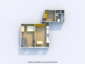 Pronájem bytu 2+kk, Plzeň, Vrchlického, 54 m2