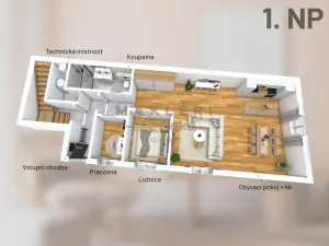Prodej bytu 2+kk, Praha - Zbraslav, Elišky Přemyslovny, 63 m2