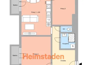 Pronájem bytu 3+kk, Ostrava - Moravská Ostrava, Sokolská třída, 74 m2