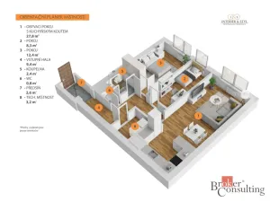 Pronájem bytu 3+kk, Praha - Troja, Pomořanská, 67 m2