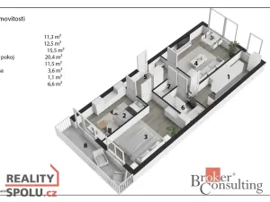 Pronájem bytu 3+1, Pardubice - Rosice, Oskara Brázdy, 82 m2