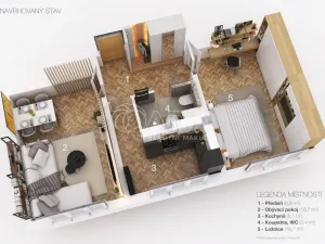 Prodej bytu 2+1, Praha - Veleslavín, Na Petřinách, 55 m2
