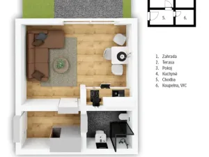 Prodej bytu 1+kk, Dobříš, Čs. armády, 25 m2