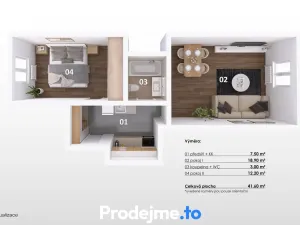 Pronájem bytu 2+kk, Praha - Žižkov, Hartigova, 41 m2