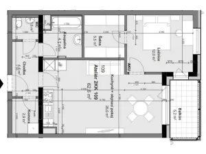 Pronájem bytu 2+kk, Nové Strašecí, Viktora Olivy, 62 m2