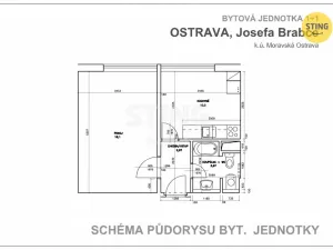 Pronájem bytu 1+1, Ostrava, Josefa Brabce, 36 m2
