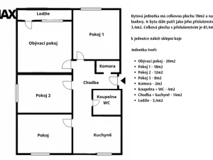 Prodej bytu 4+1, Jirkov, Krušnohorská, 78 m2