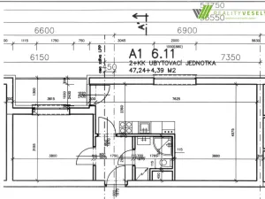 Pronájem bytu 2+kk, Olomouc - Povel, Janského, 48 m2