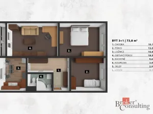 Prodej bytu 3+1, Jilemnice, Jana Weisse, 73 m2