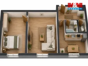 Prodej bytu 2+1, Cehnice, 56 m2