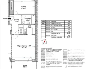 Pronájem bytu 2+kk, Ostrava, Sokolovská, 61 m2