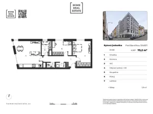 Prodej bytu 3+kk, Praha - Smíchov, Pod Barvířkou, 75 m2