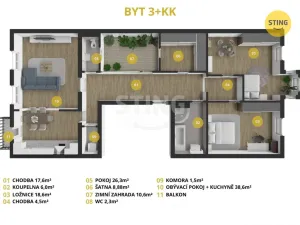 Prodej bytu 3+kk, Opava - Město, U Jaktařské brány, 134 m2