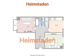 Pronájem bytu 2+1, Havířov - Město, Haškova, 56 m2