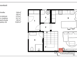 Pronájem rodinného domu, Praha - Kolovraty, Denivková, 102 m2
