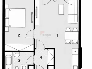 Pronájem bytu 2+kk, Praha - Horní Měcholupy, Mantovská, 52 m2