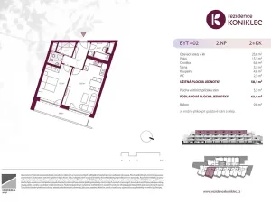 Prodej bytu 2+kk, Brno, Rybnická, 58 m2
