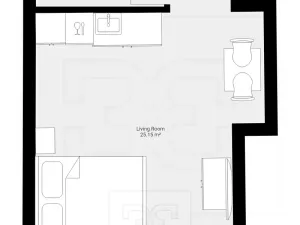 Pronájem bytu 1+kk, Praha - Nové Město, Soukenická, 30 m2