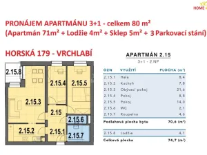 Pronájem bytu 3+1, Vrchlabí - Hořejší Vrchlabí, Horská, 80 m2