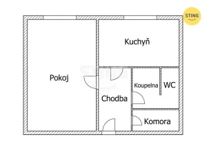 Prodej bytu 1+1, Pardubice, K Rozvodně, 32 m2