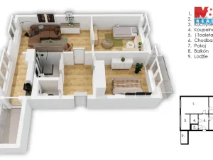 Prodej bytu 3+1, Hradec Králové - Slezské Předměstí, Severní, 62 m2