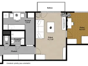 Prodej bytu 2+1, Olomouc - Neředín, Dělnická, 54 m2