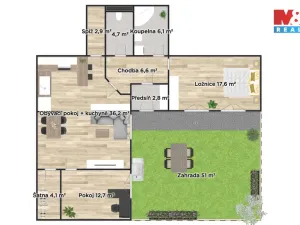 Prodej bytu 3+kk, Milovice - Mladá, Rakouská, 93 m2