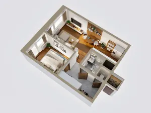 Pronájem bytu 2+kk, Rakovník, V Lukách, 41 m2