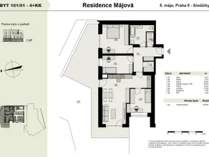 Prodej bytu 4+kk, Praha - Stodůlky, 5. máje, 97 m2