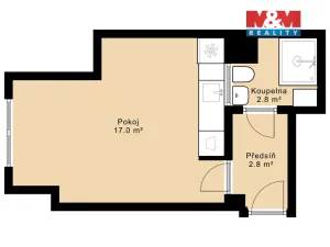 Prodej bytu 1+kk, Praha - Střešovice, Myslbekova, 25 m2