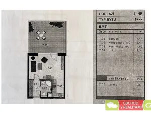 Pronájem bytu 1+kk, Praha - Horní Měcholupy, Na křečku, 60 m2