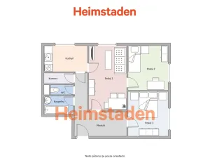 Pronájem bytu 3+1, Havířov - Město, Bieblova, 69 m2