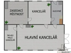 Pronájem kanceláře, Hodonín, Příční, 130 m2