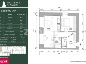 Prodej bytu 2+kk, Vsetín, Horní náměstí, 70 m2