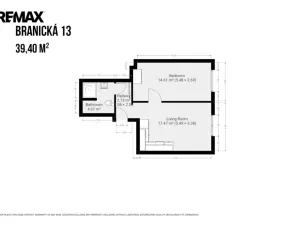Pronájem bytu 2+kk, Praha - Braník, Branická, 39 m2