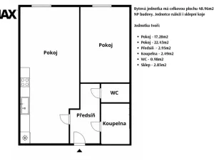 Prodej bytu 2+kk, Praha - Horní Počernice, Tlustého, 49 m2