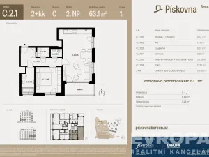 Prodej bytu 2+kk, Beroun, 63 m2
