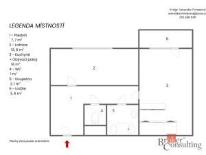 Pronájem bytu 2+kk, České Budějovice - České Budějovice 2, J. Bendy, 41 m2