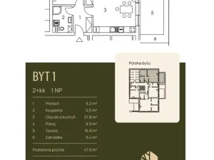 Prodej bytu 2+kk, Lenora - Zátoň, 40 m2