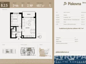Prodej bytu 2+kk, Beroun, 47 m2