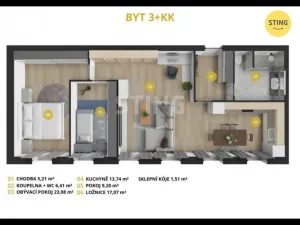 Prodej bytu 3+kk, Opava, Sadová, 75 m2