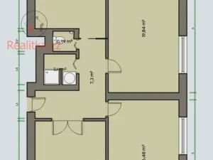 Pronájem bytu 3+1, Neratovice, Čtvercová, 76 m2
