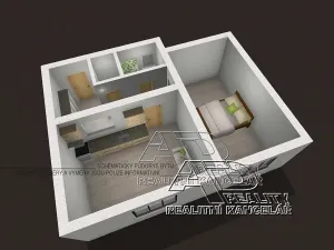 Pronájem bytu 2+kk, České Budějovice, 44 m2