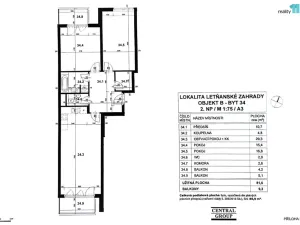 Prodej bytu 3+kk, Praha - Letňany, Kadečkové, 82 m2
