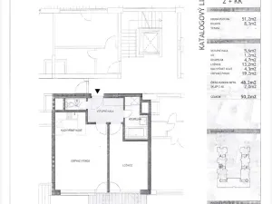 Pronájem bytu 2+kk, Praha - Karlín, Rohanské nábřeží, 52 m2