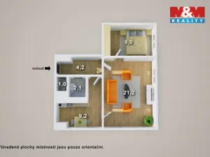 Prodej bytu 2+1, Teplice - Řetenice, Buzulucká, 47 m2