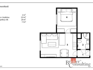 Prodej bytu 2+kk, Milovice - Mladá, Slepá, 41 m2