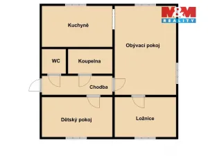 Pronájem bytu 3+1, Počátky, Lipárky, 69 m2