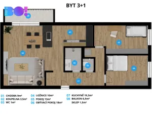 Prodej bytu 3+1, Opava, Palackého, 81 m2