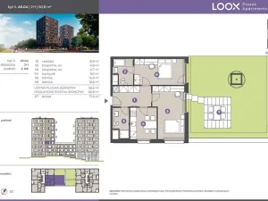 Pronájem bytu 2+1, Praha - Prosek, Litoměřická, 58 m2